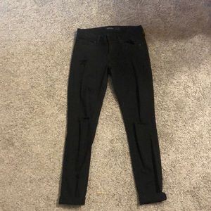 Black ripped jeggings
